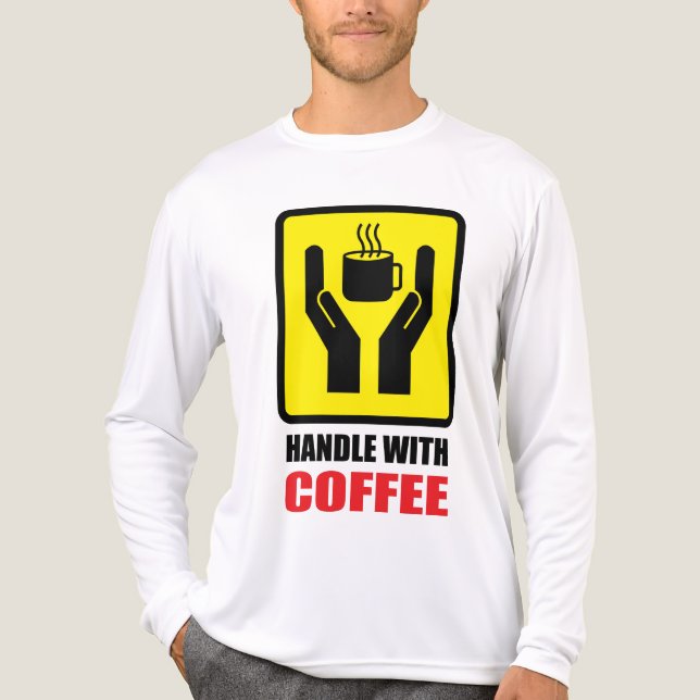 Handle with Coffee Tri-Blend Shirt (Front)