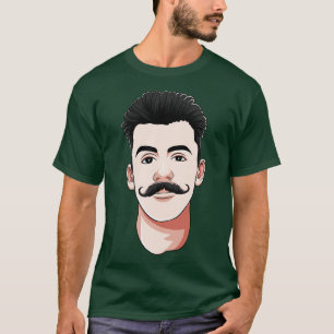 Handlebar Moustache Man Hipster Facial Hair T-Shirt