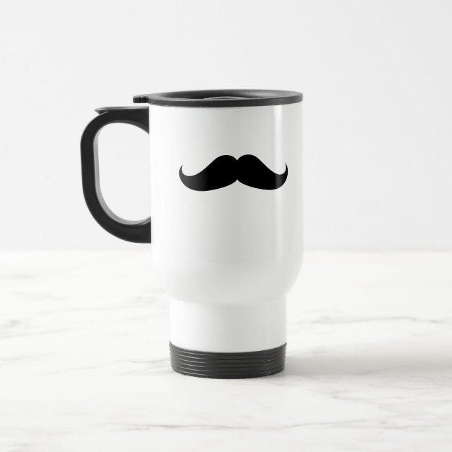 Handlebar Moustache Travel Mug (Left)