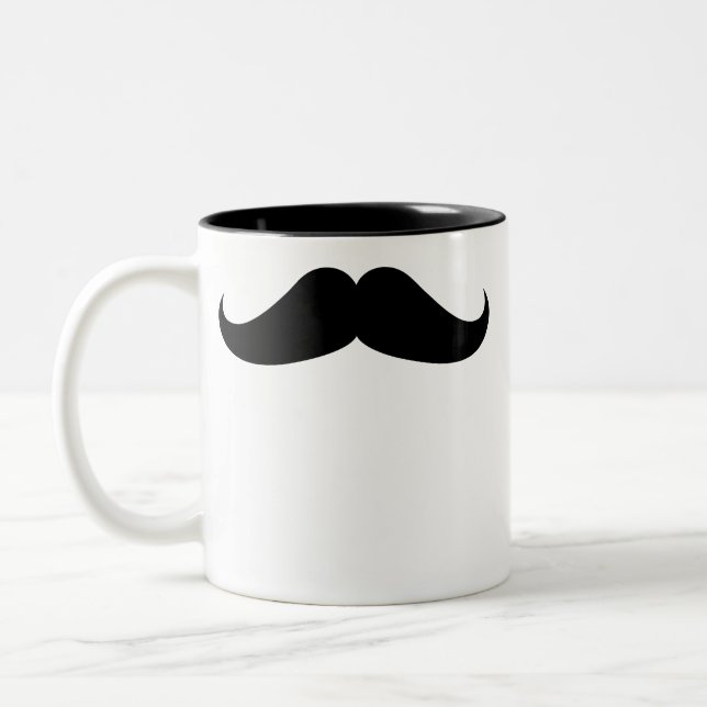 Handlebar Moustache Two-Tone Coffee Mug (Left)