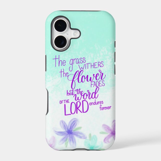 Handlettered Bible Verse iPhone Case, Scripture (Back)