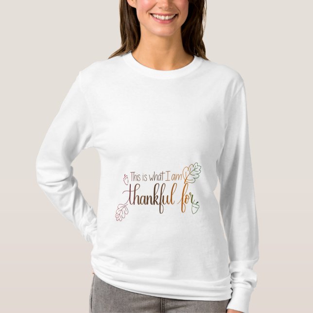Handlettered Thanksgiving Maternity Shirt (Front)