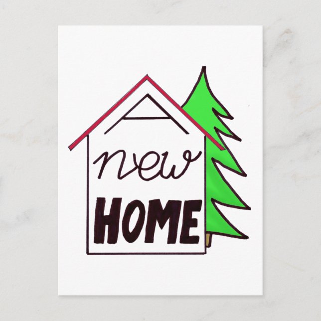 Handlettering New address christmas card (Front)