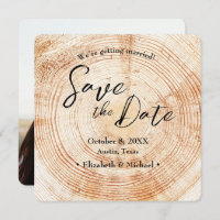 Handlettering Script Rustic Wood Print Wedding Inv