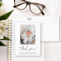Handlettering Script Thank you Baby Photo Birth