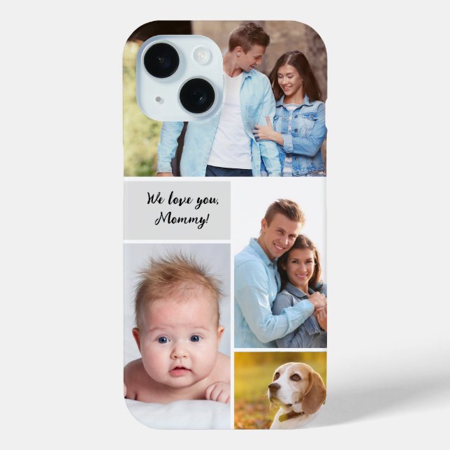 Handlettering We love you Mummy Photo collage  Case-Mate iPhone Case (Back)
