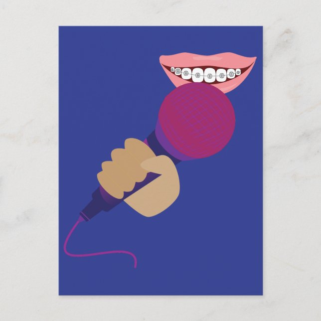 Handling Microphone Postcard (Front)