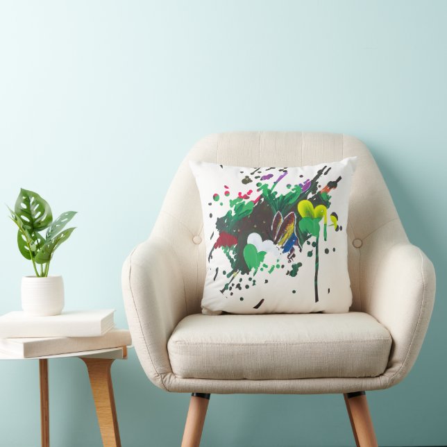 Handmade artwork - Butterfly Bolssom Cushion (Chair)