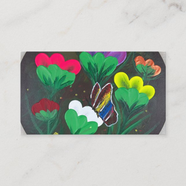  Handmade artwork - Butterfly Bolssom Enclosure Card (Front)