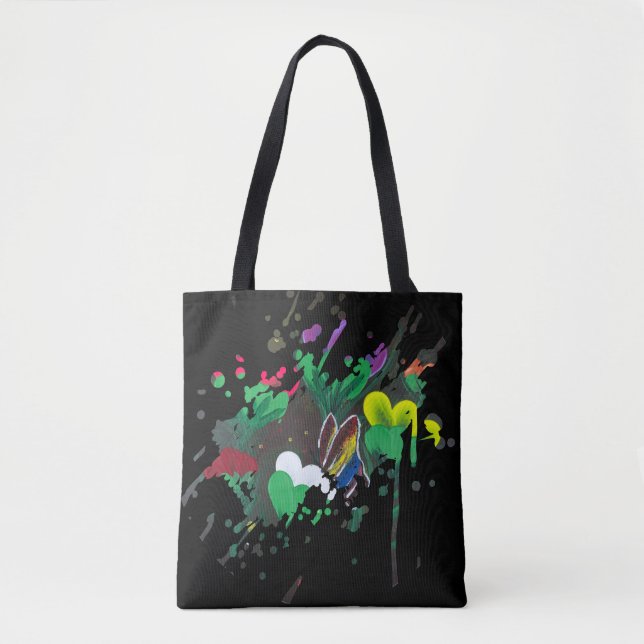 Handmade artwork - Butterfly Bolssom Tote Bag (Front)