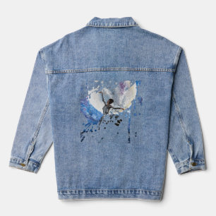Handmade artwork- dancing with the moon denim jacket