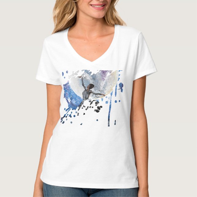 Handmade artwork- dancing with the moon  T-Shirt (Front)