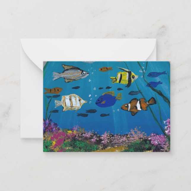 Handmade artwork- ocean depths  card (Front)