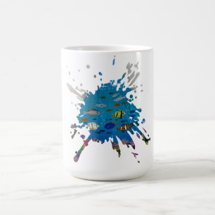 Handmade artwork- ocean depths coffee mug
