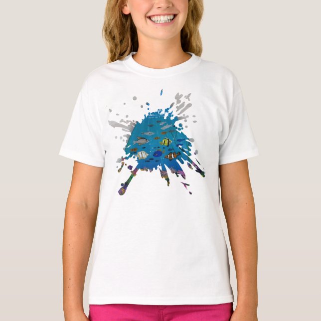 Handmade artwork- ocean depths  T-Shirt (Front)