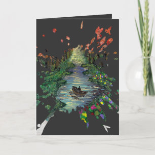 Handmade artwork - Orang trees Card