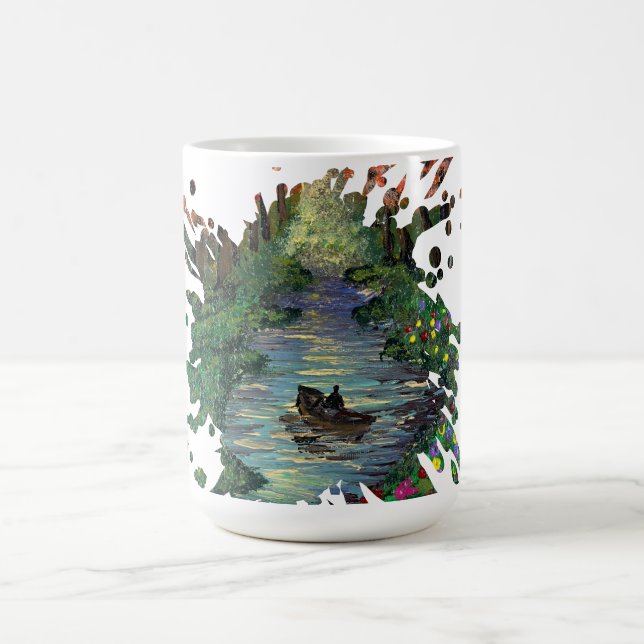 Handmade artwork - Orang trees  Coffee Mug (Center)