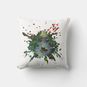 Handmade artwork - Orang trees Cushion
