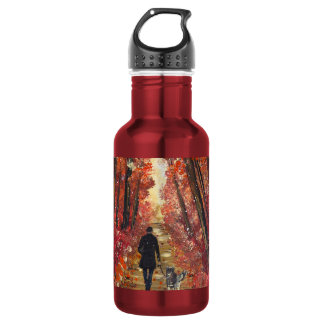 Handmade artwork- Orange forest 532 Ml Water Bottle