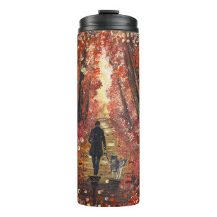 Handmade artwork- Orange forest Thermal Tumbler