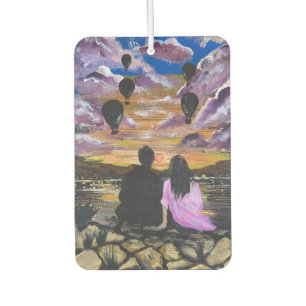 Handmade Artwork – Sunset Together Car Air Freshener
