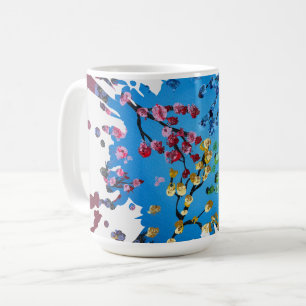 Handmade artwork- The Flower Wheel Coffee Mug