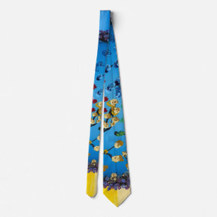 Handmade artwork- The Flower Wheel Tie