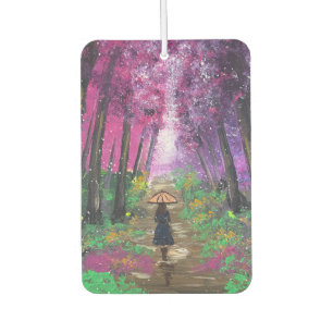 Handmade artwork-Walking alone Car Air Freshener