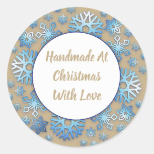 Handmade At Christmas With Love Stickers