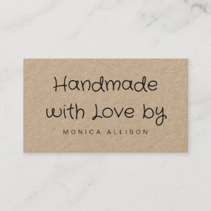 Handmade Black Typography Business Card