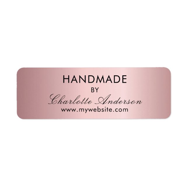 Handmade blush pink made by name (Front)