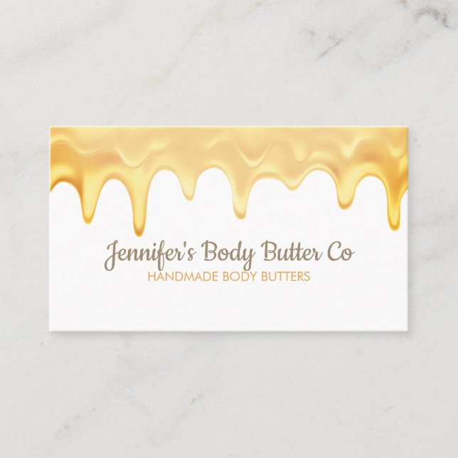 Handmade Body Butter Business Drip Card (Front)