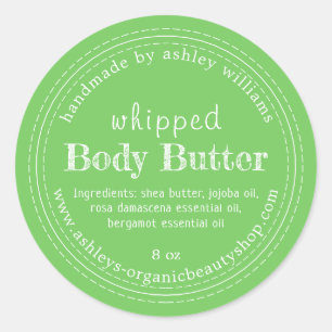 Handmade Body Butter Organic Business Green Label