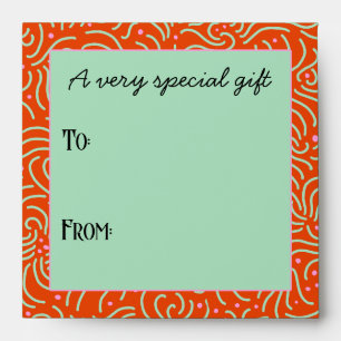 Handmade business Holiday red pink gift card Envelope