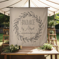 Handmade Business Logo Botanical Wreath Craft Fair