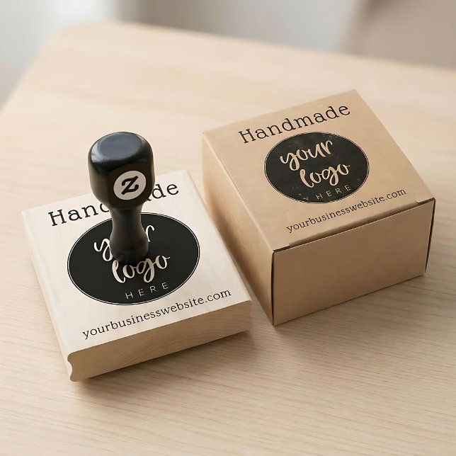 Handmade Business Logo Website Custom Rubber Stamp (custom logo rubber stamp handmade website)
