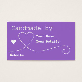 Handmade by: Craft Business Tags - Royal Purple