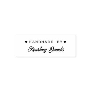 Handmade by Custom Crafter Name Small Business Self-inking Stamp