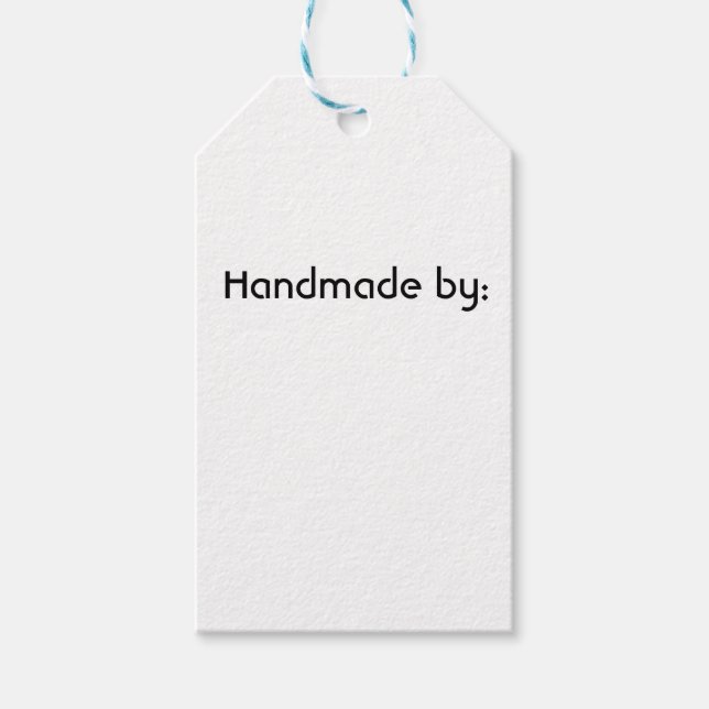 Handmade by gift tags, kraft tags (Front)