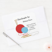 Handmade by Knitting Stickers (Envelope)