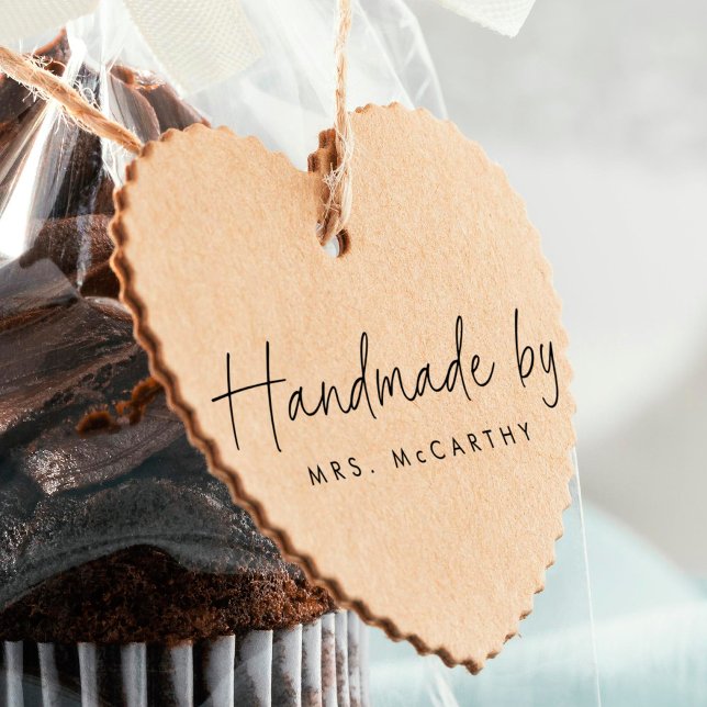 "Handmade by" Rubber Stamp – Casual Handwriting (Creator Uploaded)