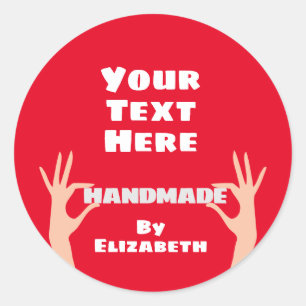 Handmade by you classic round sticker