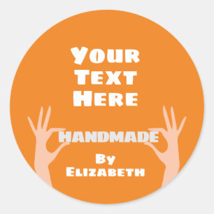 Handmade by you classic round sticker