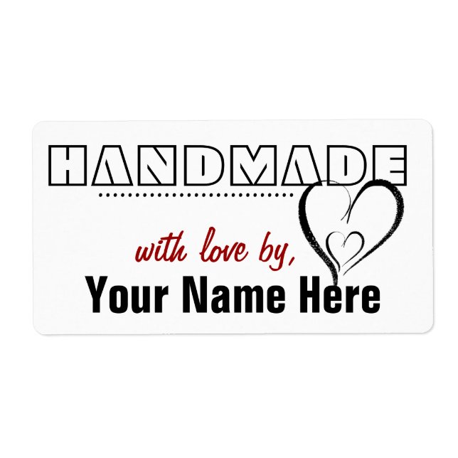 Handmade By You Custom Labels (Front)