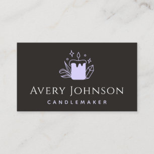 Handmade Candle & Crystal Gemstone Candlemaker     Business Card