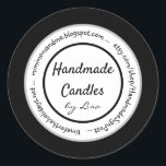 Handmade Candles Labels<br><div class="desc">Black,  grey and white handmade candles label stickers.</div>