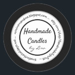 Handmade Candles Labels<br><div class="desc">Black,  grey and white handmade candles label stickers.</div>