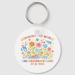 Handmade Card Maker Paper Crafts Hobby Key Ring