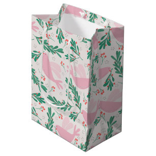 Handmade Christmas Dove of Peace Olive Branch Medium Gift Bag