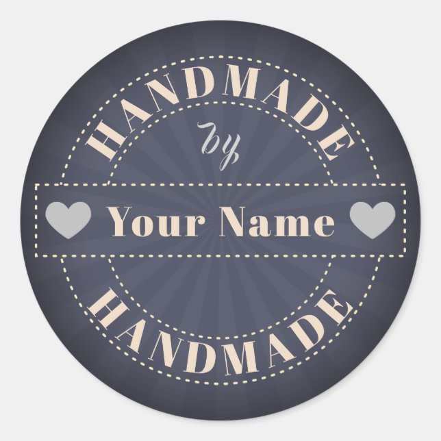 Handmade Classic Round Sticker (Front)